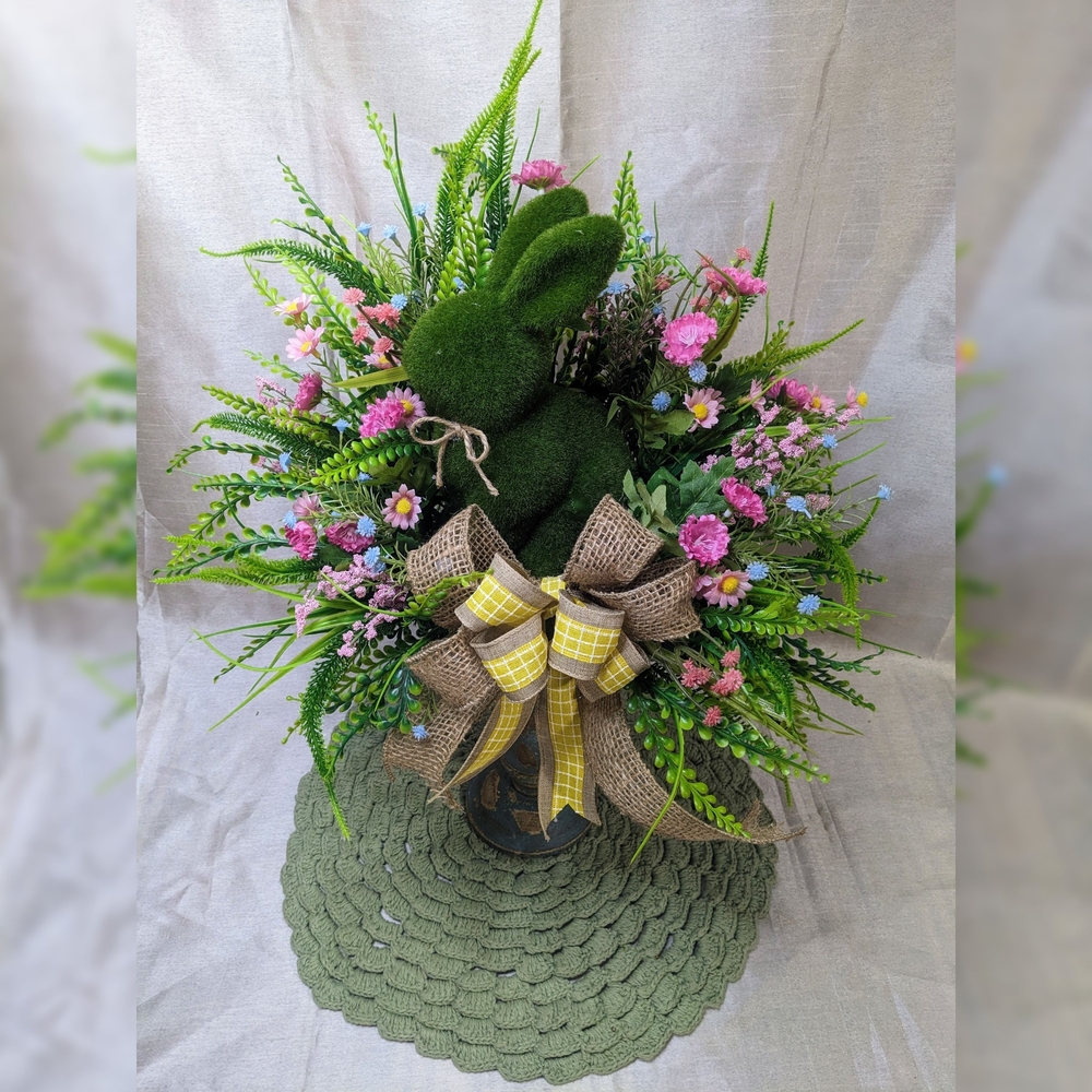 Faux Bunny Centerpiece